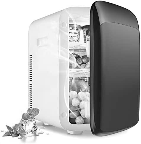 Mini Kühlschrank von GOPLUS: leiser, tragbarer Autokühlschrank mit Heizfunktion und ECO-Modus für Auto, Haus und Büro – Schwarz, elektrischer Kühler und Erwärmer, -3~50 °C.
